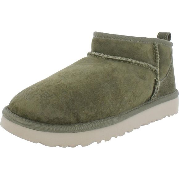Ugg Shoes - Ugg Classic Ultra Mini Women's Suede Wool Lined Ankle Boots NWOB